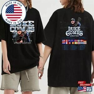 Xxx Combs T-Shirt World Tour Shirt Country Music 2 Sided